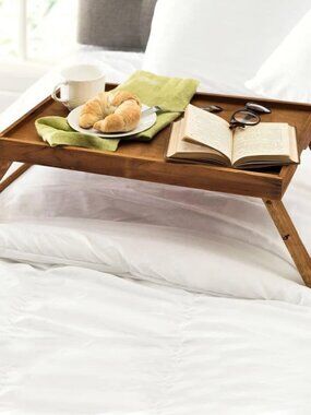 Home Basics Pine Bed Tray with Folding Legs -New / Unused